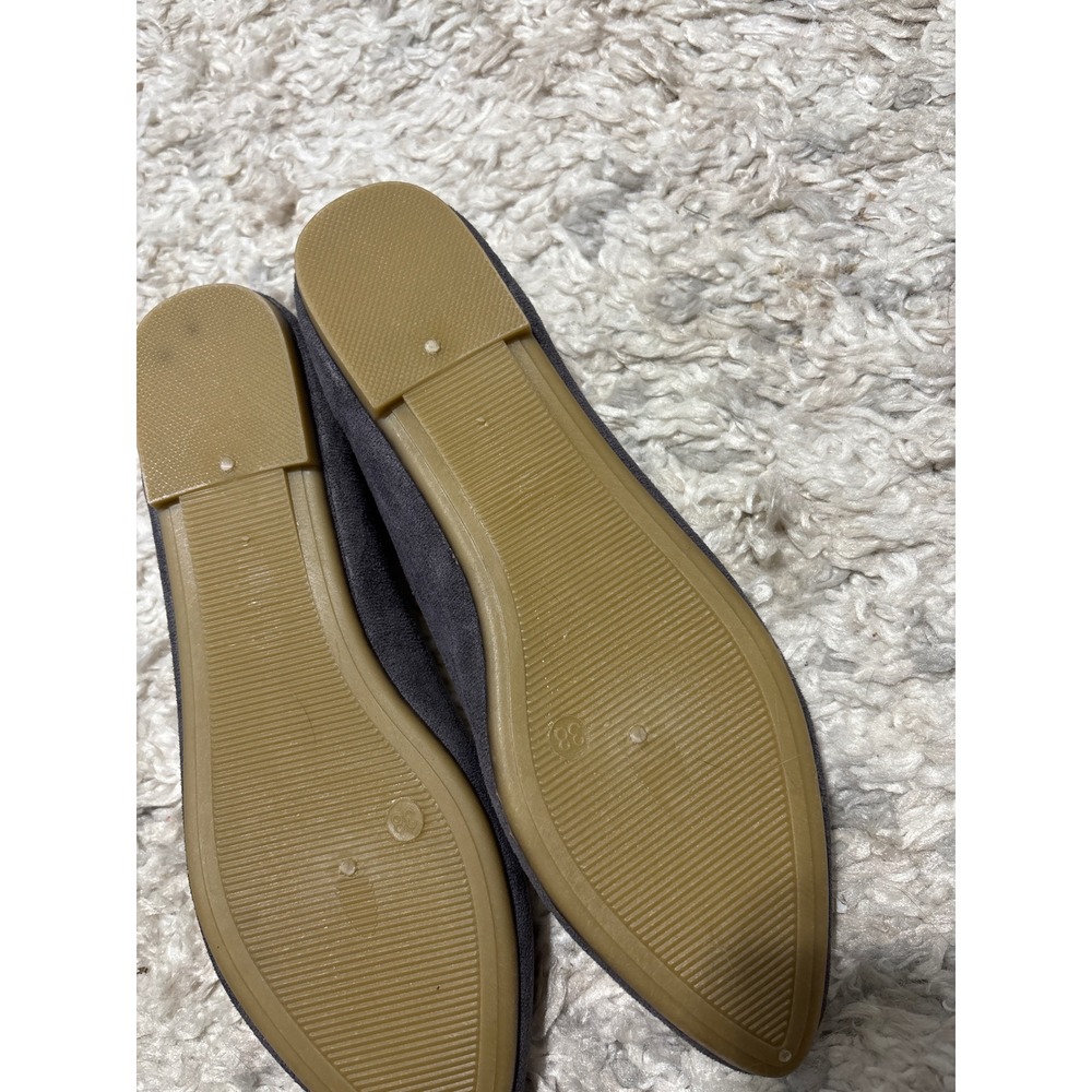 Gray Pointed Toe Flats Comfortable Slip On Casual Shoes Women's‎ Size 7 - Picture 3 of 4
